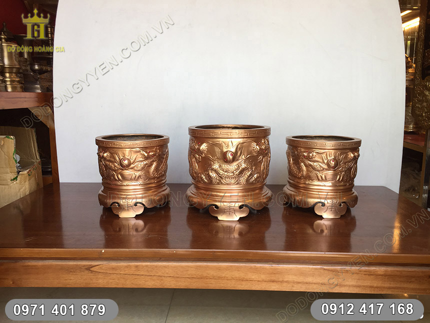 B&aacute;t Hương Đồng Rồng Chầu Mặt Nguyệt đường k&iacute;nh 20cm